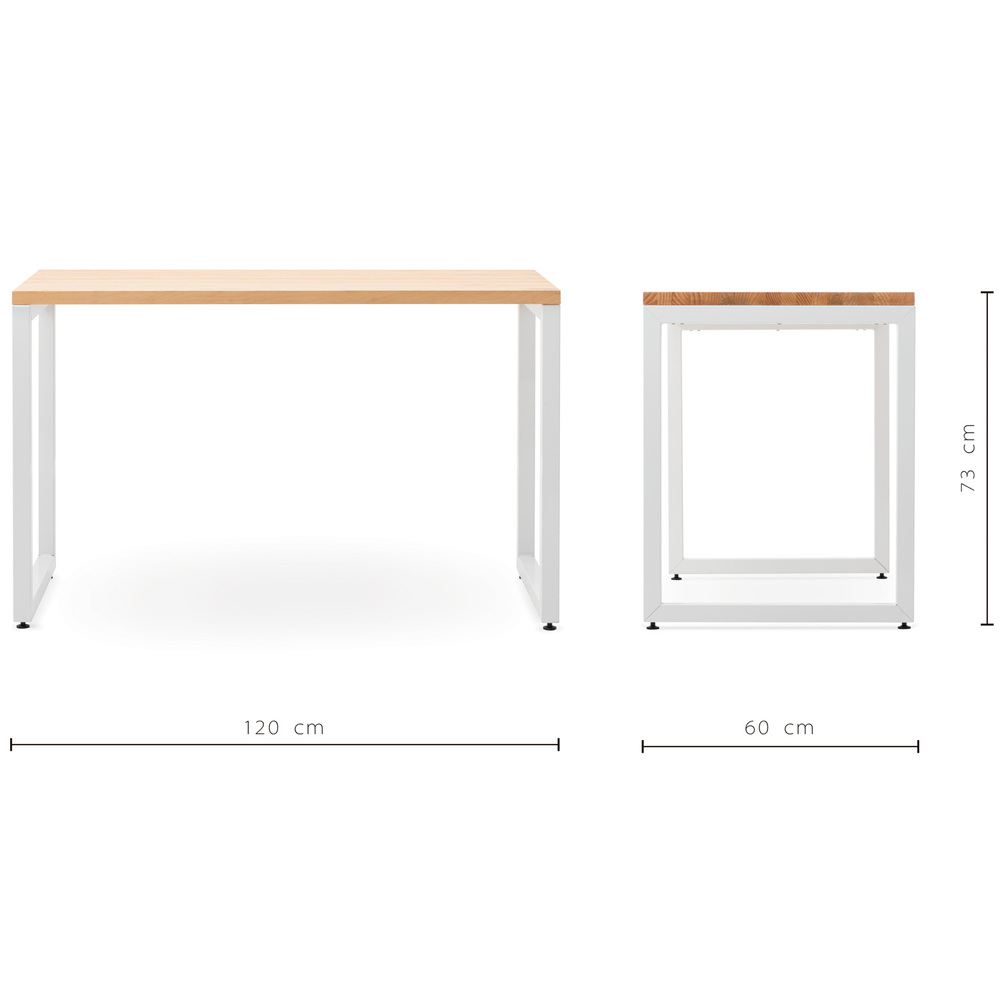 Mesa de Oficina iCub Strong ECO Blanca Natural Industrial Box Furniture