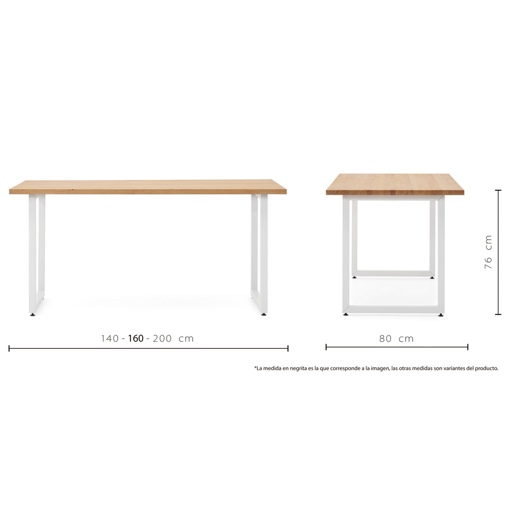 Mesa Comedor iCub Strong ECO Box Furniture Blanco Natural 