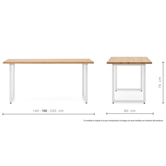 Mesa Comedor iCub Strong ECO Box Furniture Blanco Natural 