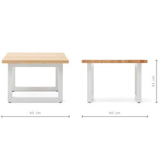 Mesa Auxiliar iCub Strong ECO Box Furniture Blanco Natural 