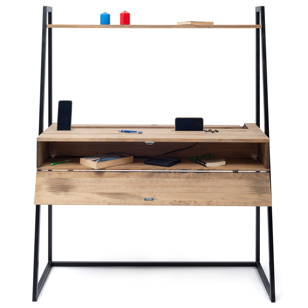 Tocador Industrial Negro Efecto Vintage