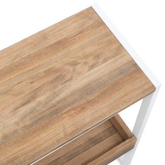 Consola iCub ECO Box Furniture Blanca Efecto Vintage con Bandeja  