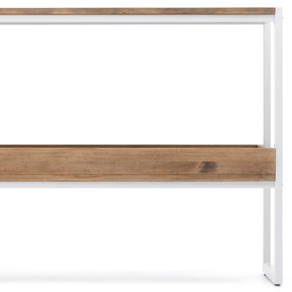Consola iCub ECO Box Furniture Blanca Efecto Vintage con Bandeja  