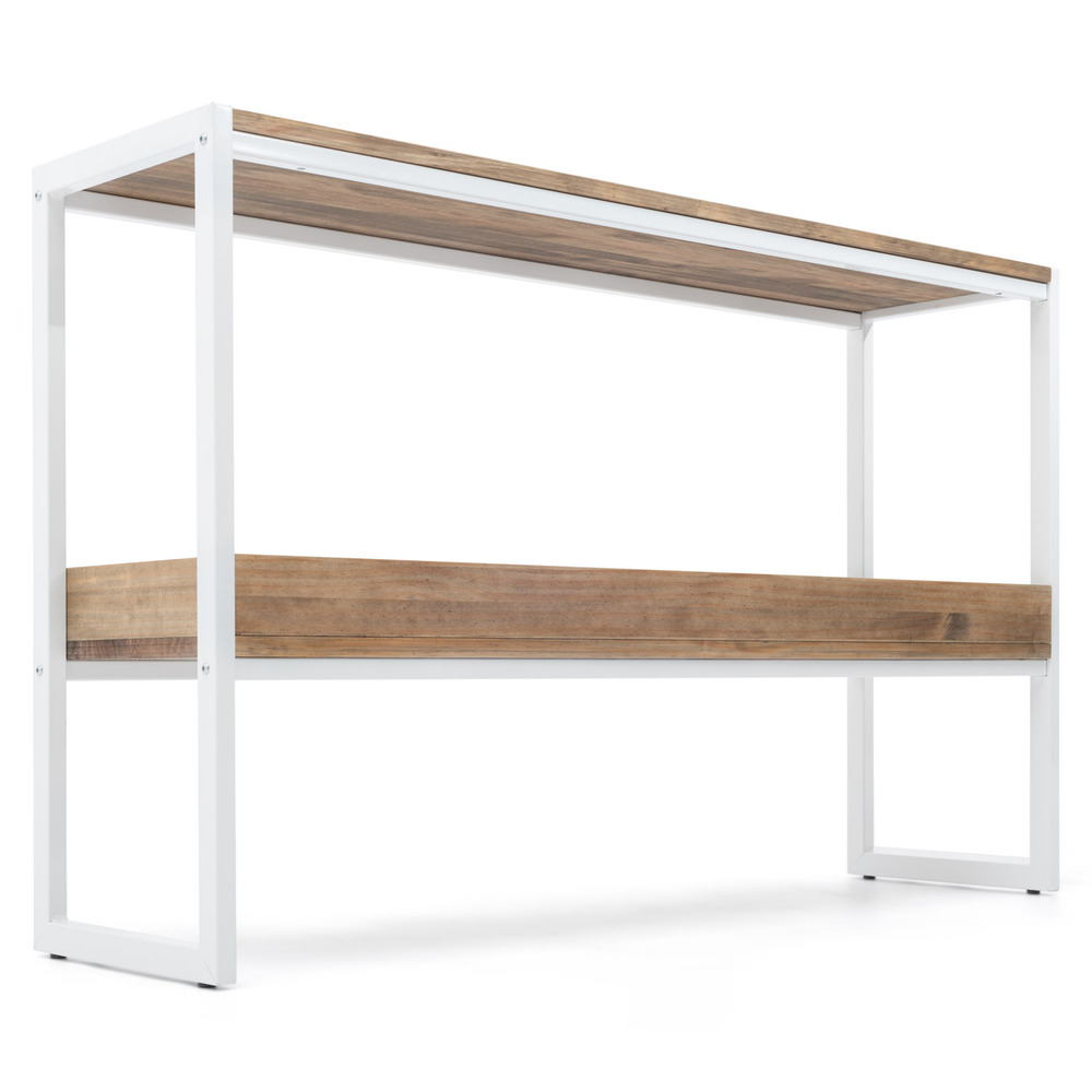 Consola iCub ECO Box Furniture Blanca Efecto Vintage con Bandeja  