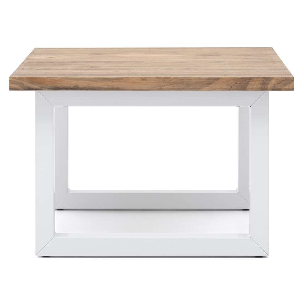 Mesa Auxiliar iCub Strong ECO Box Furniture Blanco Efecto Vintage 