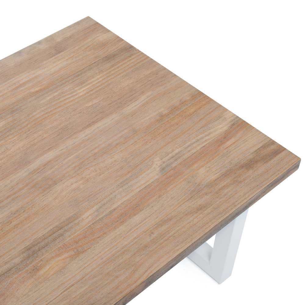 Mesa de Centro iCub Strong ECO Box Furniture Blanco Efecto Vintage 
