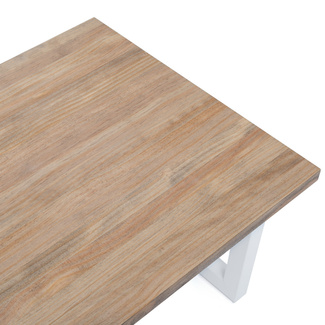 Mesa de Centro iCub Strong ECO Box Furniture Blanco Efecto Vintage 