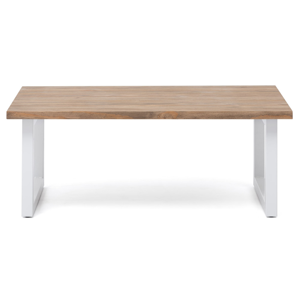 Mesa de Centro iCub Strong ECO Box Furniture Blanco Efecto Vintage 