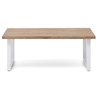 Mesa de Centro iCub Strong ECO Box Furniture Blanco Efecto Vintage 