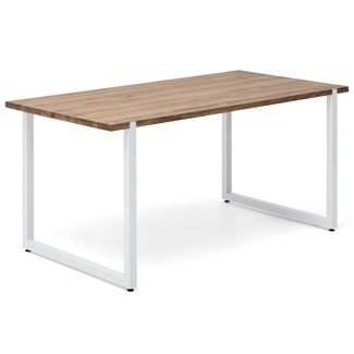 Mesa Industrial Uley de Madera de Pino Sostenible Acabado Blanco Efecto Vintage 