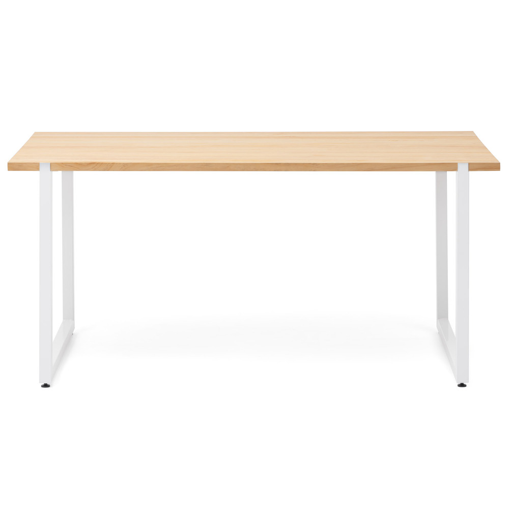 Mesa Industrial Uley de Madera de Pino Sostenible Acabado Blanco Natural 