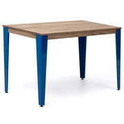Mesa Lunds Industrial ECO Tablero Efecto Vintage Patas Azules 