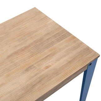 Mesa Lunds Industrial ECO Tablero Efecto Vintage Patas Azules 