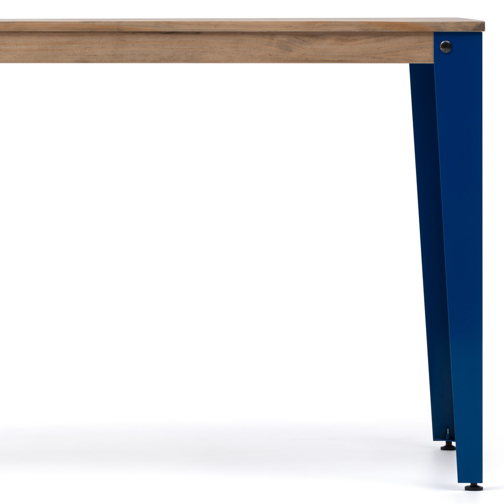 Mesa Lunds Industrial ECO Tablero Efecto Vintage Patas Azules 