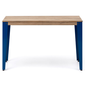 Mesa Lunds Industrial ECO Tablero Efecto Vintage Patas Azules 