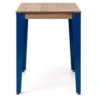 Mesa Lunds Industrial ECO Tablero Efecto Vintage Patas Azules 