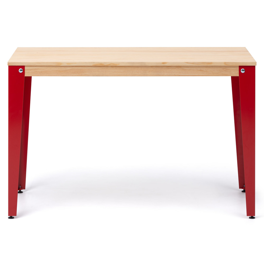 Mesa Lunds Industrial ECO Tablero Natural Patas Rojas 