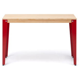 Mesa Lunds Industrial ECO Tablero Natural Patas Rojas 