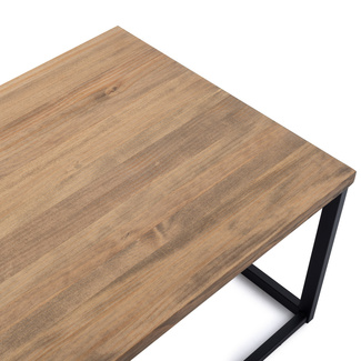 Mesa de Centro iCub U Big Wood Negra efecto vintage estilo industrial Box Furniture
