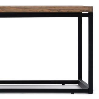Mesa de Centro iCub U Big Wood Negra efecto vintage estilo industrial Box Furniture