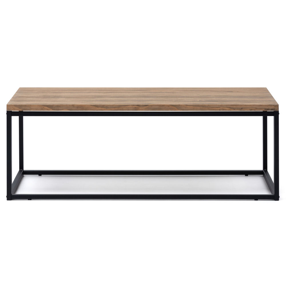 Mesa de Centro iCub U Big Wood Negra efecto vintage estilo industrial Box Furniture