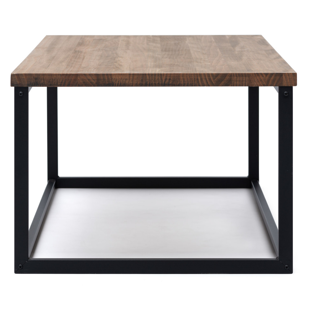 Mesa de Centro iCub U Big Wood Negra efecto vintage estilo industrial Box Furniture
