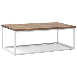 Mesa de Centro iCub U Industrial Blanco Efecto Vintage