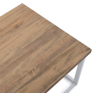 Mesa de Centro iCub U Industrial Blanco Efecto Vintage