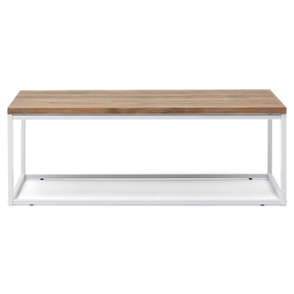 Mesa de Centro iCub U Industrial Blanco Efecto Vintage