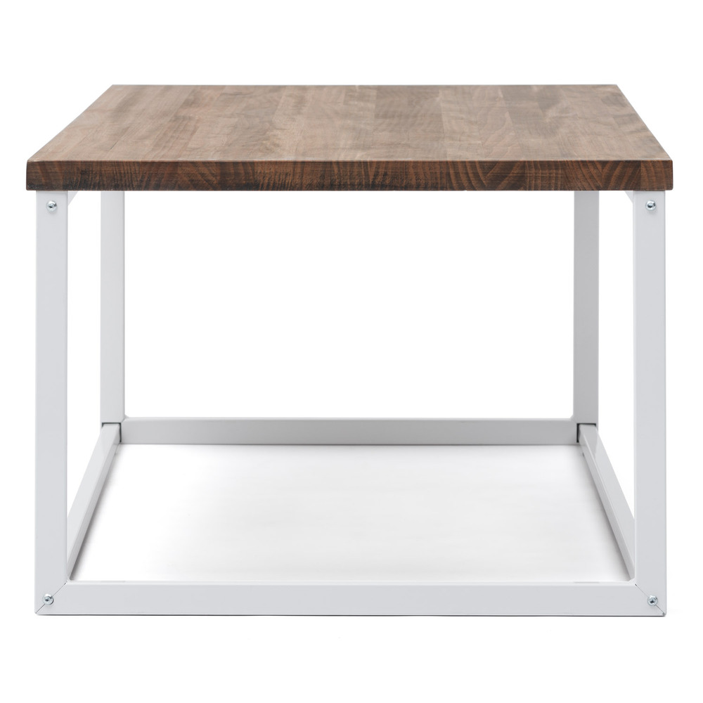 Mesa de Centro iCub U Industrial Blanco Efecto Vintage