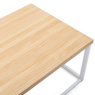 Mesa de Centro iCub U Industrial Blanco Natural