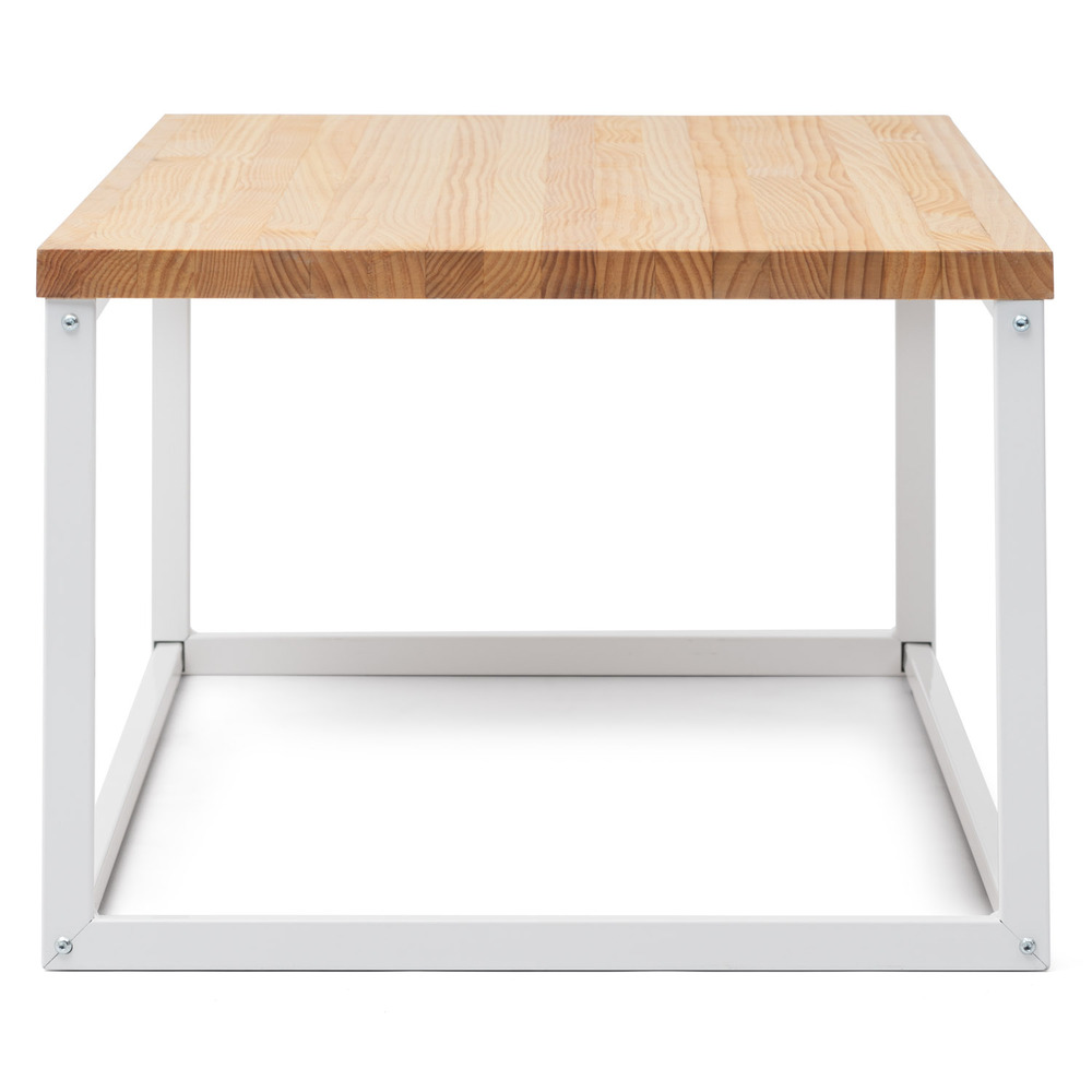 Mesa de Centro iCub U Industrial Blanco Natural