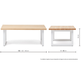 Mesa de Centro iCub Strong ECO Box Furniture Blanco Natural 