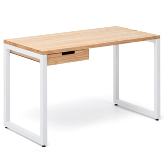 Mesa iCub Strong ECO con Cajón Blanco Natural 