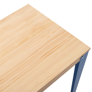 Mesa Lunds Industrial ECO Tablero Natural Patas Azules  