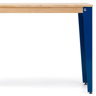 Mesa Lunds Industrial ECO Tablero Natural Patas Azules  