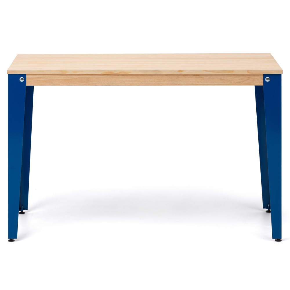 Mesa Lunds Industrial ECO Tablero Natural Patas Azules  