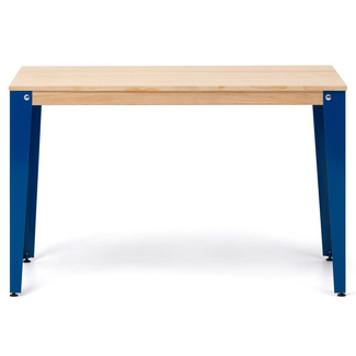 Mesa Lunds Industrial ECO Tablero Natural Patas Azules  