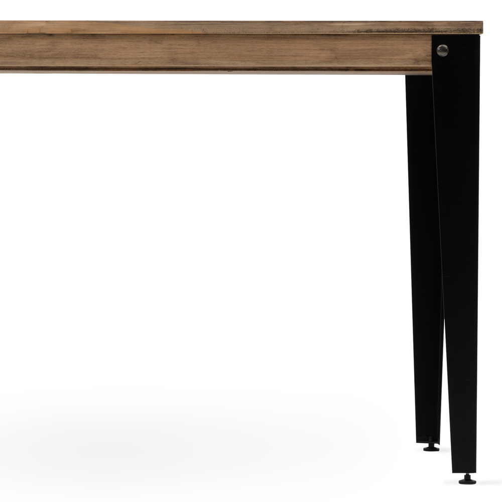 Mesa Lunds Sostenible con 3 Compartimentos Ocultos Negro Efecto Vintage