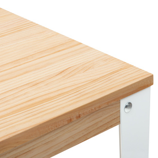 Mesa Lunds Sostenible con 3 Compartimentos Ocultos Blanco Natural