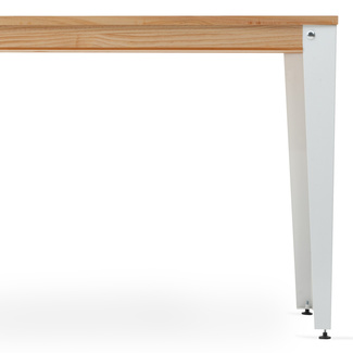 Mesa Lunds Sostenible con 3 Compartimentos Ocultos Blanco Natural