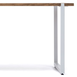 Mesa Industrial Uley de Madera de Pino Sostenible Acabado Blanco Efecto Vintage 