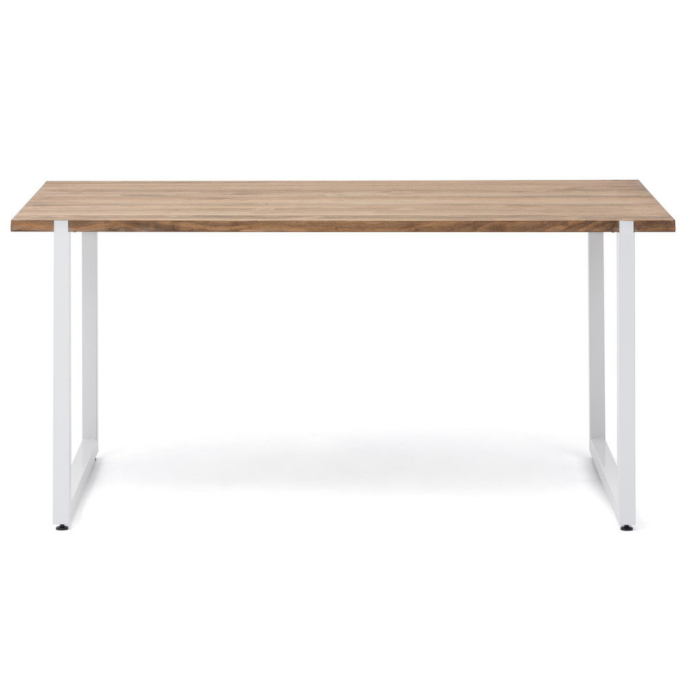 Mesa Industrial Uley de Madera de Pino Sostenible Acabado Blanco Efecto Vintage 