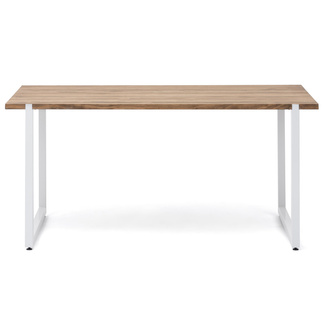 Mesa Industrial Uley de Madera de Pino Sostenible Acabado Blanco Efecto Vintage 