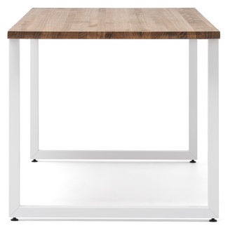 Mesa Industrial Uley de Madera de Pino Sostenible Acabado Blanco Efecto Vintage 