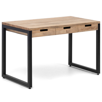 Mesa de Estudio Industrial iCub Strong ECO 1 Cajón Negro Efecto Vintage 