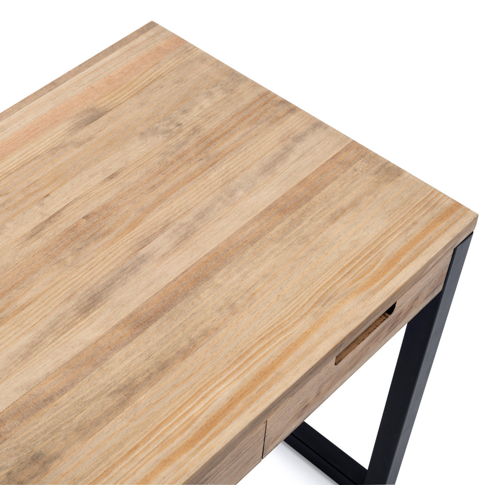 Mesa de Estudio Industrial iCub Strong ECO 1 Cajón Negro Efecto Vintage 