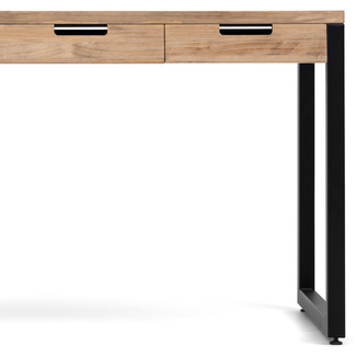 Mesa de Estudio Industrial iCub Strong ECO 1 Cajón Negro Efecto Vintage 