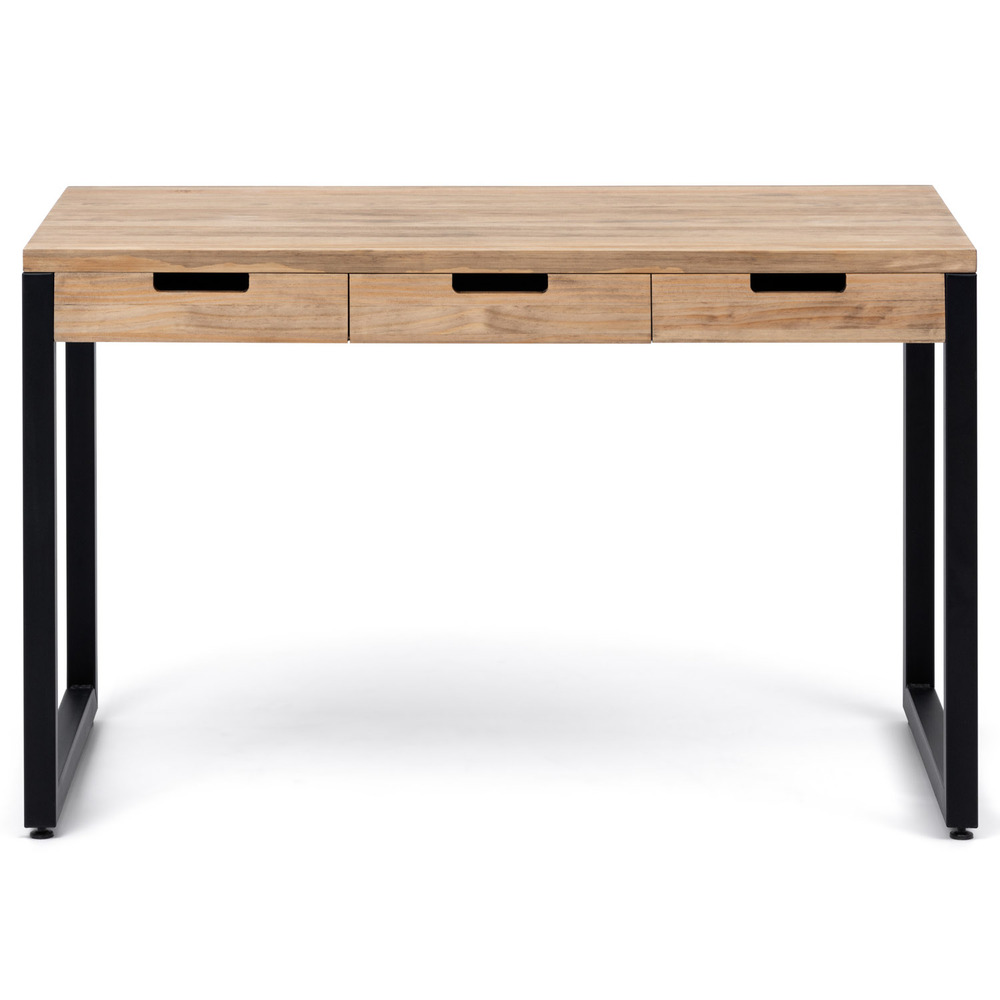 Mesa de Estudio Industrial iCub Strong ECO 1 Cajón Negro Efecto Vintage 