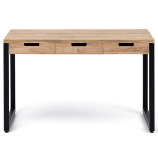 Mesa de Estudio Industrial iCub Strong ECO 1 Cajón Negro Efecto Vintage 